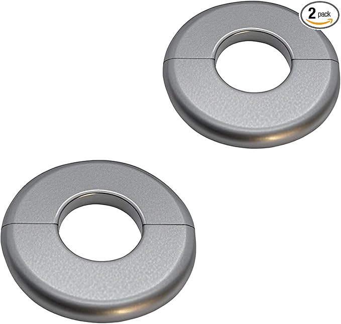 2 Pieces ABS Wall Split Flange Round Self-Adhesive Escutcheon Plate Cover by Unknown