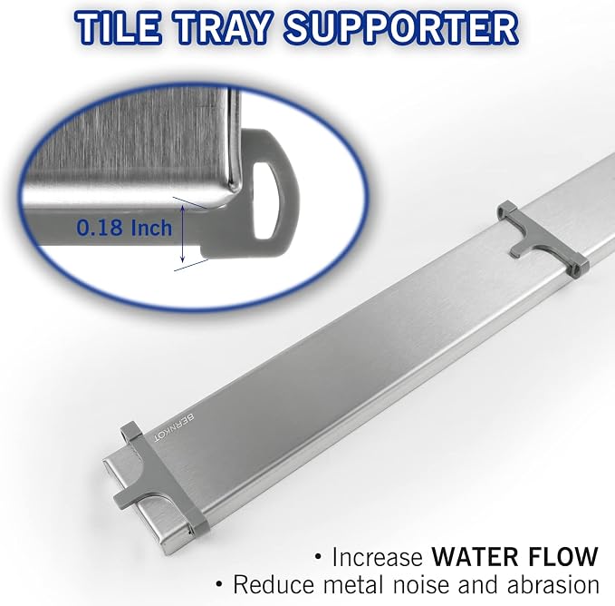 Linear Shower Drain 54", Brushed Floor Drain - Image 3