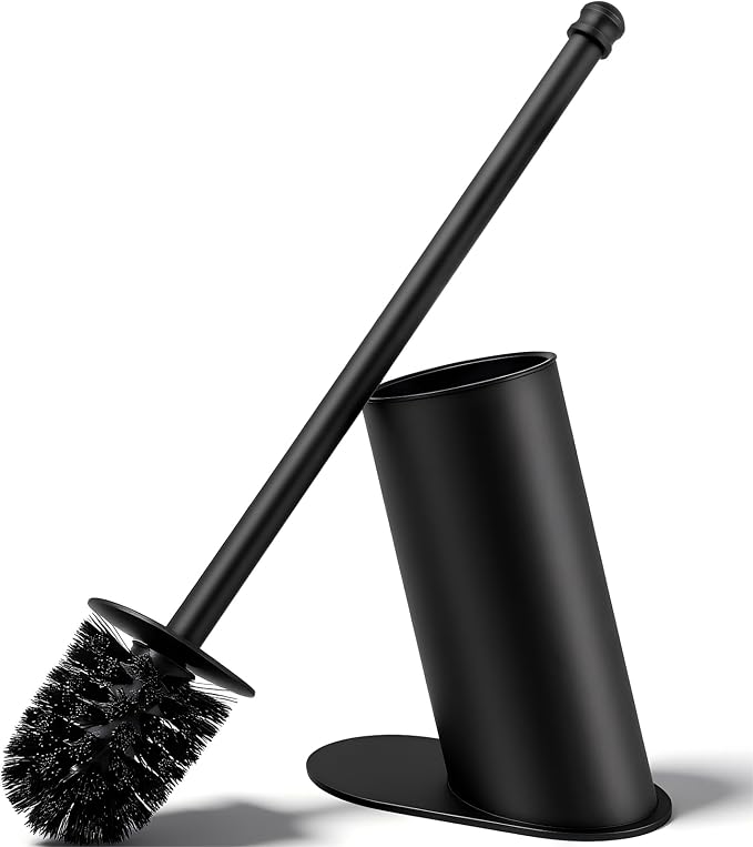 Toilet Brush and Holder Set, Stainless Steel Toilet Bowl Brush - Image 2