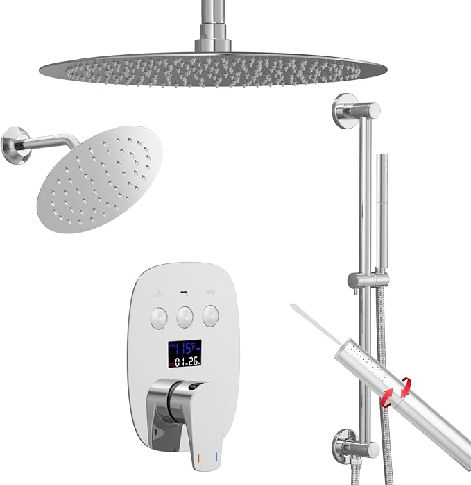 Chrome Shower Slide Bar System by HONGTONGSOWER