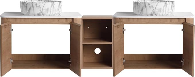 Malwee 72" Floating Bathroom Vanity - Image 8