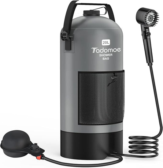 Portable Shower for Camping, 5 Gal/20 L Solar Heating Camping Shower Bag by ExploreMoreFromTrailstoShores%E2%80%93We%E2%80%99veGotYouCovered