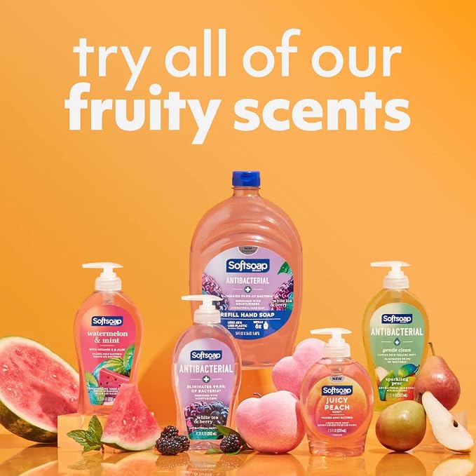Softsoap Antibacterial Liquid Hand Soap, Gentle Clean, Sparkling Pear Scent - Image 14
