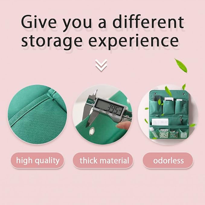 HSLFUAI Hanging Organizer with Pockets – Wall & Door Storage Bag with 3 Sticky - Image 8
