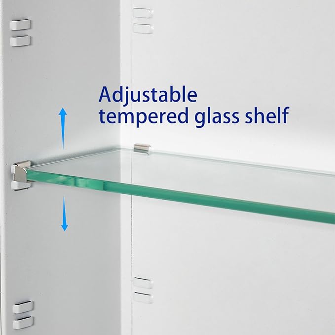 Bathroom Medicine Cabinet with Beveled Edge Mirrored Door 36 x 26 inch - Image 4