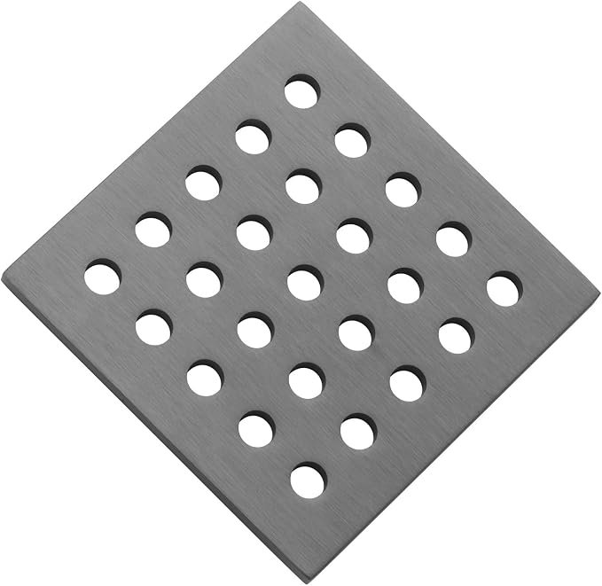 3.75 Inch Square Shower Drain Cover 95MM Floor Drain Grate by Holge