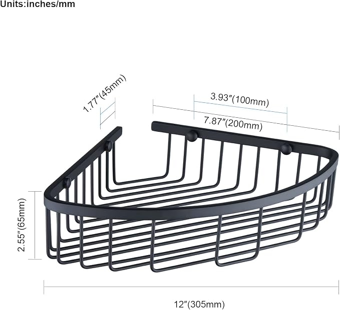 Bathroom Corner Shower Caddy Organizer, Corner-Hollow Design, SUS304 Stainless - Image 4
