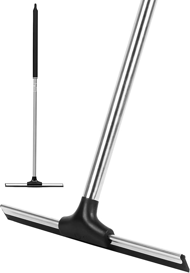 Floor Squeegee Scrubber 59" Long Stainless Steel Handle by YOUNITA