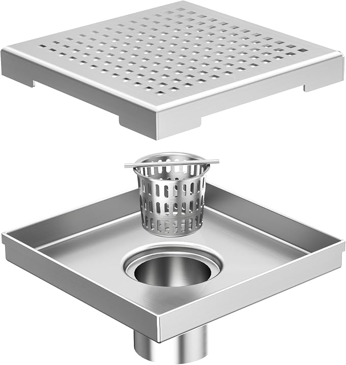 Neodrain 6-Inch Square Shower Drain by Neodrain