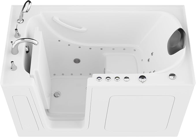 ANZZI Tubs Series Left Drain Quick Fill Walk-In Whirlpool and Air Tub - Image 4