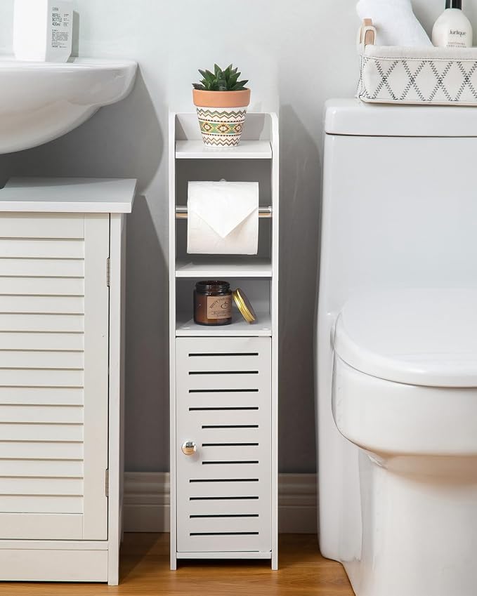 AOJEZOR Toilet Paper Holder Stand: Small Bathroom Storage Cabinet by AOJEZORBathroomCabinets