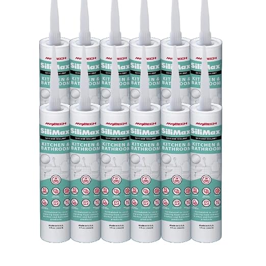 Kitchen & Bathroom Silicone Caulk– 100% Clear Silicone Sealant Waterproof by SILIMAX