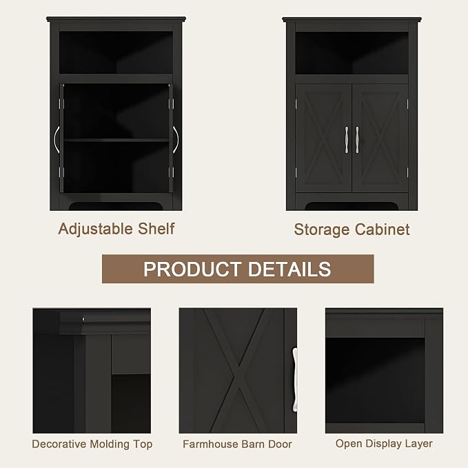 ChooChoo Corner Storage Cabinet, Small Corner Cabinet - Image 5