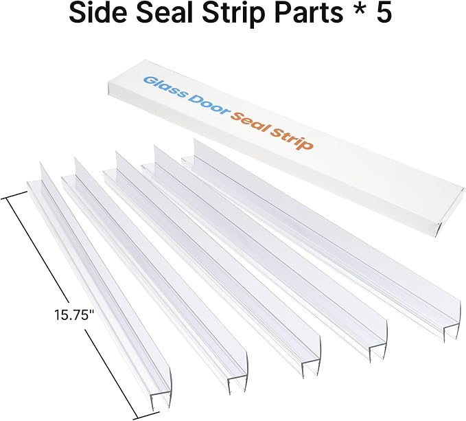 AmazerBath 5 PCS Shower Door Side Seal Strip - Image 2
