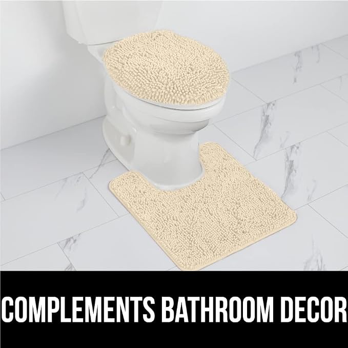 GORILLA GRIP Plush Absorbent Shaggy Chenille Bath Rug Mat - Image 7