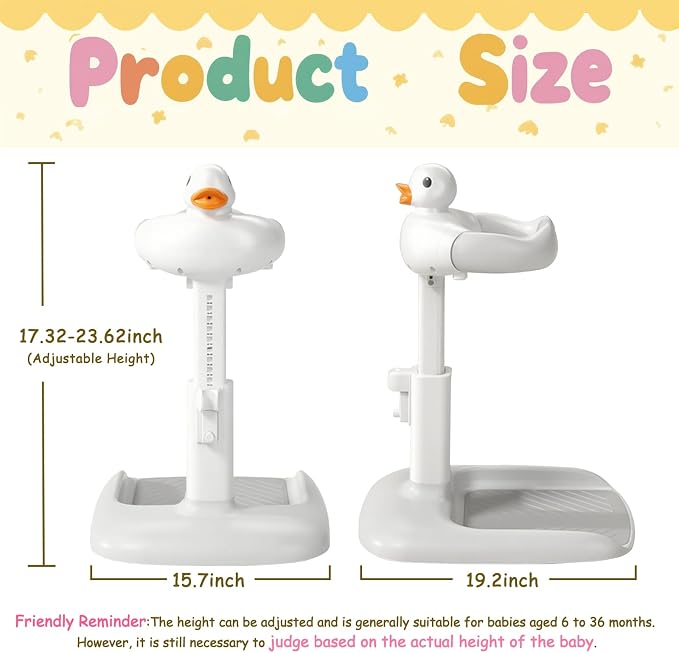 Baby Shower Stand with Anti-slip Base, Adjustable Child Stand - Image 2