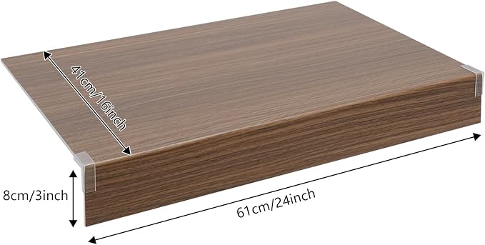 33 Inch Floating Shelves for Wall, 16 Inch Deep Hanging Shelf, Large Display & - Image 3