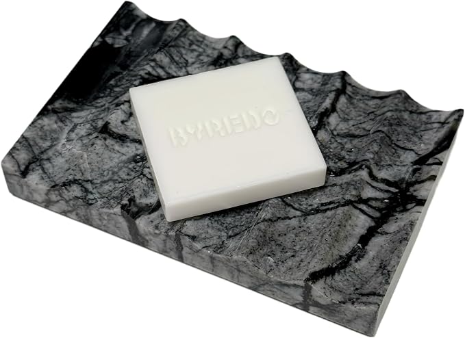 Self Draining Soap Holder, Natural Marble Soap Dish - Image 2