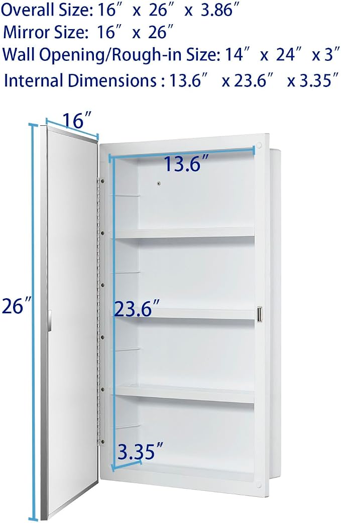 Plastic Medicine Mirror Cabinet - Image 3
