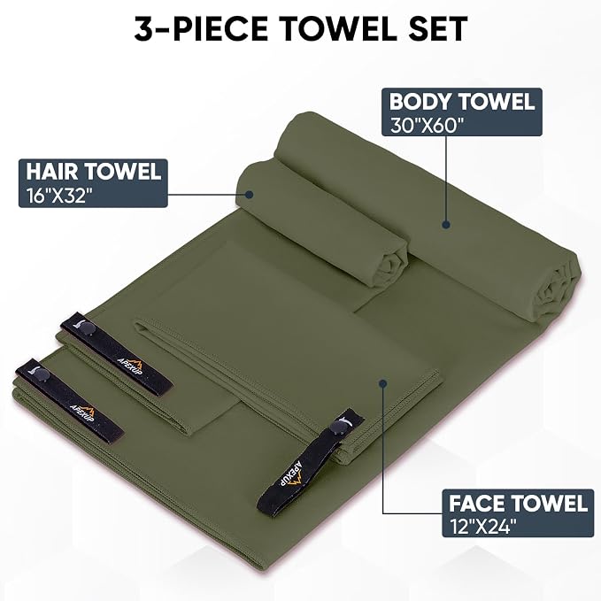 APEXUP Microfiber Travel Towel, Ultra Absorbent Quick Dry Towels, Lightweight - Image 2