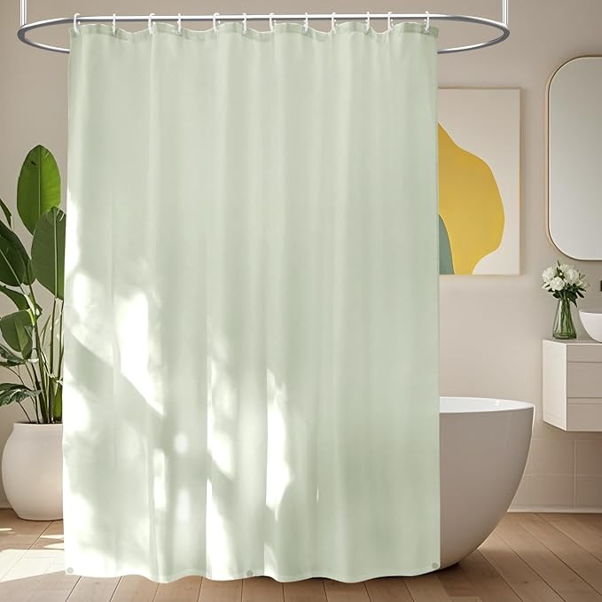 Waterproof Fabric Long Shower Curtain Liner by Seenus