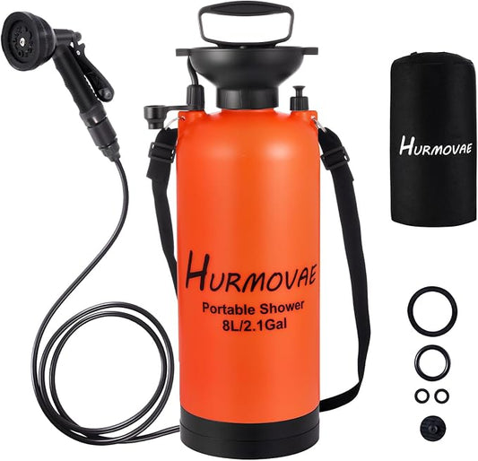 2.1 Gallon/8L Portable Shower–10 Spray Modes, Nylon Insulated Sleeve & No by Unknown