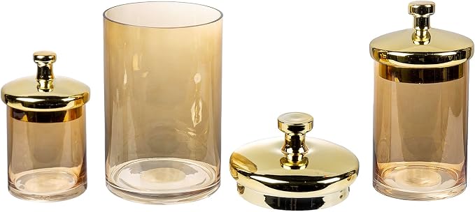 MyGift Glass Apothecary Jar Set - Image 7