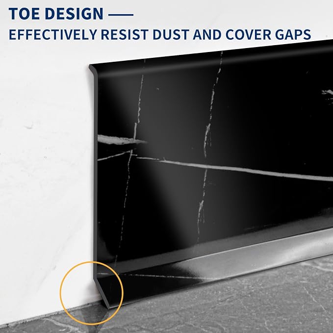 Flexible Baseboard Molding Trim 4 Inch Self-Adhesive Vinyl Wall Base Peel and - Image 4