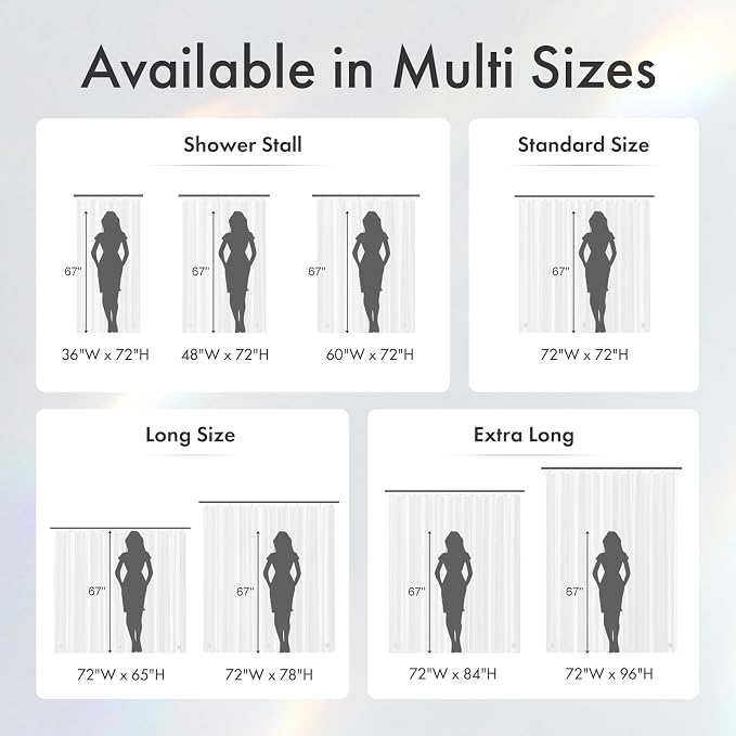 Amazer Long Shower Curtain Liner - Image 4