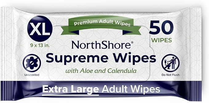 NorthShore Supreme Heavy-Duty Quilted Wipes, 9 x 13 in. by NorthShore