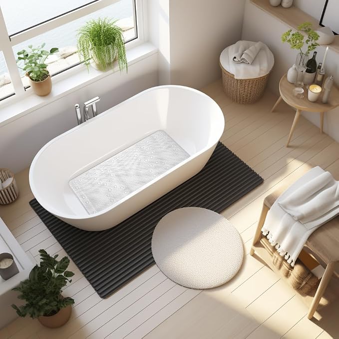 Double Layer Foam Non Slip Bathtub Mat 37x17in, More Comfortable and Thicker - Image 7
