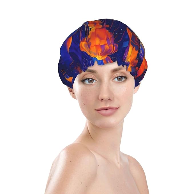 Fantasy Nautical Jellyfish Shower Cap - Image 3