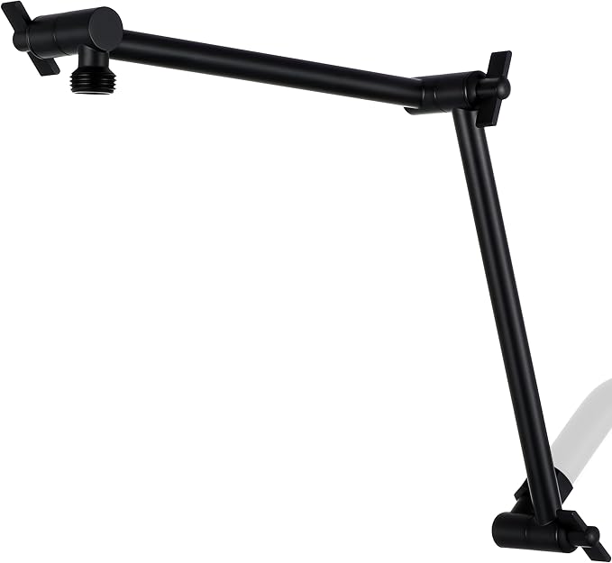G-Promise 18 Inch Shower Head Extension Arm, Solid Brass Height & Angle by G-Promise