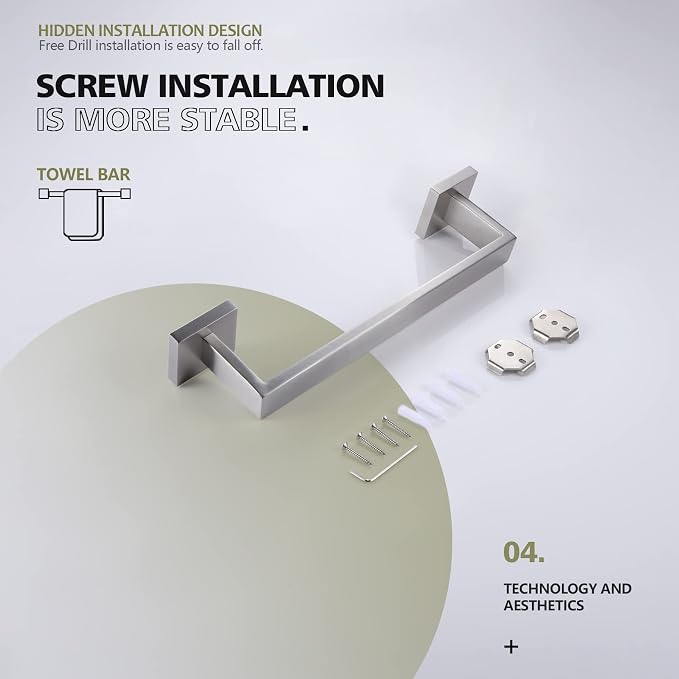 KOKOSIRI 12-Inch Single Towel Bar, Bathroom Kitchen Towel Holder, Wall Mounted - Image 6