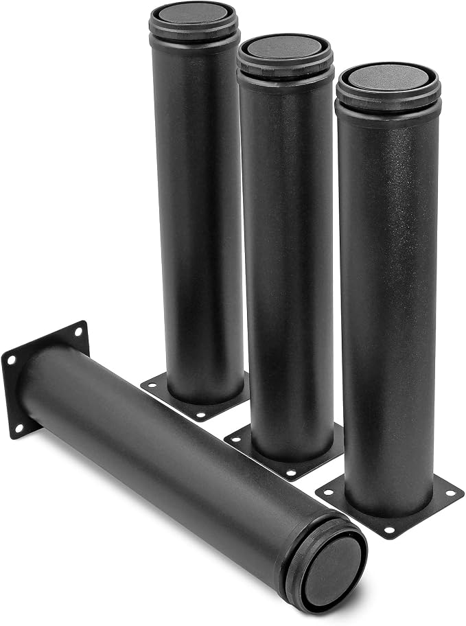 10 Inch Metal Furniture Legs Stainless Steel Adjustable Legs Black Metal Legs by Masendelk