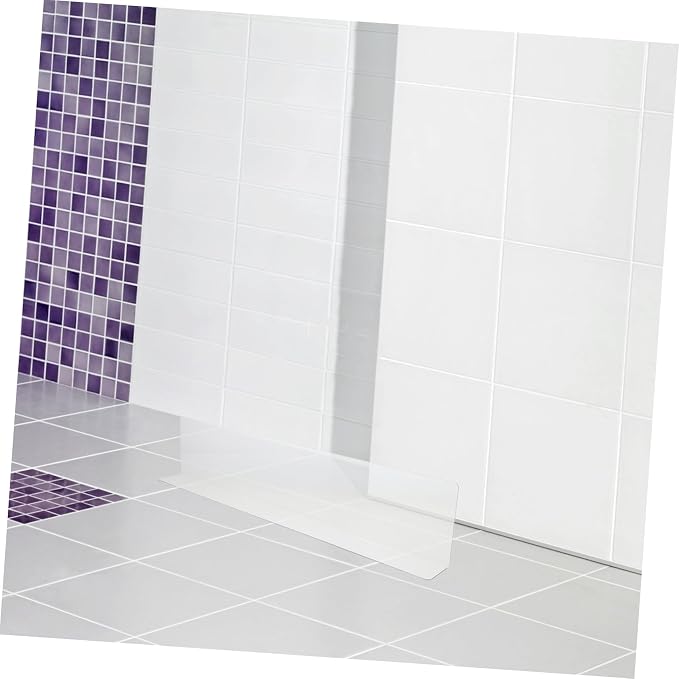 Splash Guard for Bathtub Transparent Pvc Splashproof Baffle 15.75 Inch Corner - Image 4