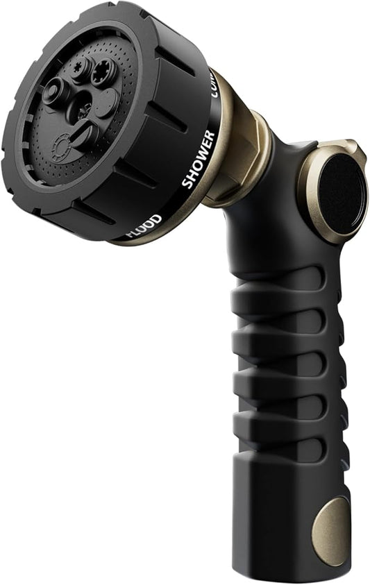 RESTMO Heavy Duty Hose Nozzle, Metal Garden Water Hose Sprayer by Restmo