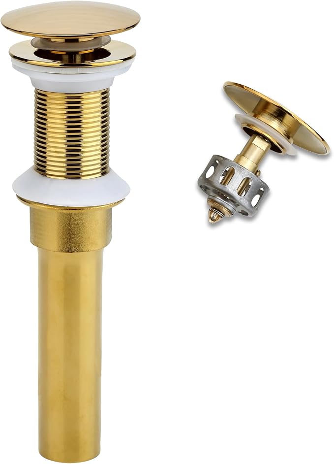 Bathroom Sink Drain, Pop Up Drain Assembly by Rockgoya