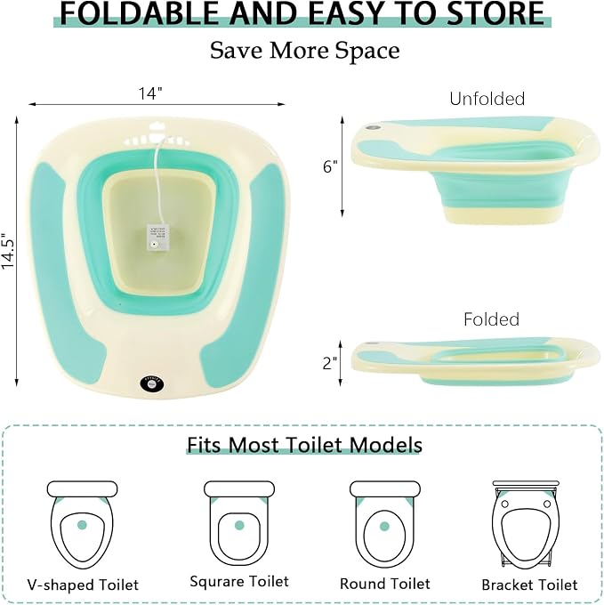 Electric Sitz Bath, Sitz Bath for Toilet Seat, Sitz Bath for Hemorrhoids - Image 2