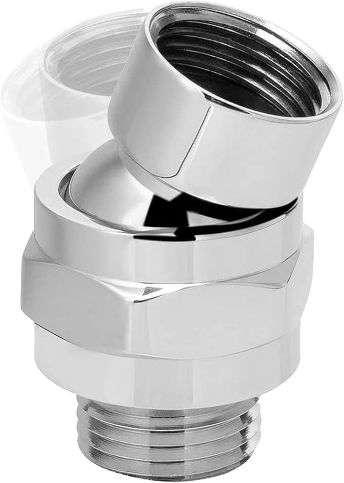 Shower Head Swivel Ball Adapter, Solid Brass Universal Shower Head Connector by Pilarmuture