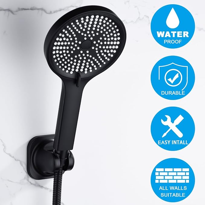 Handheld Shower Head Holder, Adhesive Showerhead Bracket, Angle Adjustable - Image 2