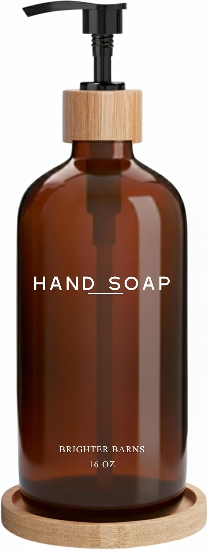 Amber Glass Hand Soap Dispenser Bathroom Set by Brighter Barns by BrighterBarns