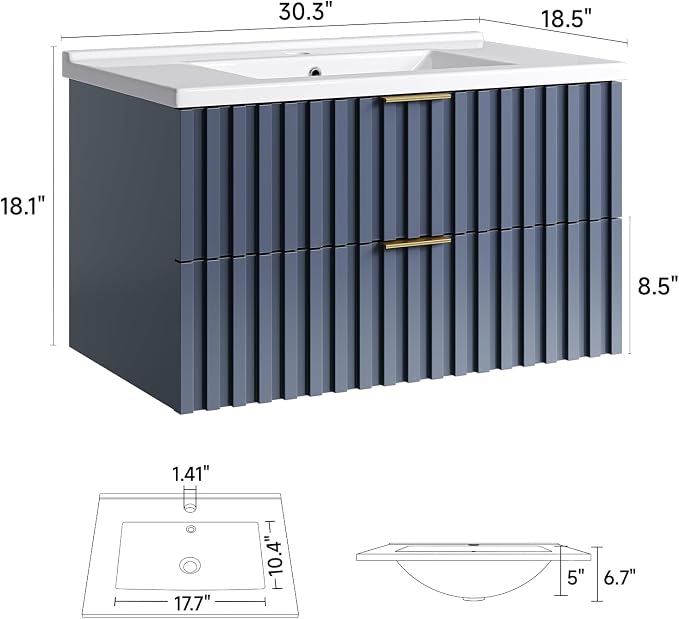 ONBRILL 30 Inch Bathroom Vanity - Image 2