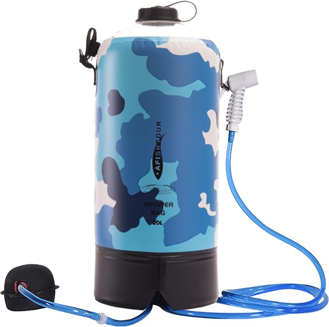 Portable Camping Shower Bag - 10L/2.2 Gallons Solar Shower Water Bag by AFISHTOUR