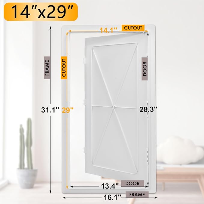 Suteck Plumbing Access Panel for Drywall Ceiling 14 x 29 Inch Reinforced - Image 3