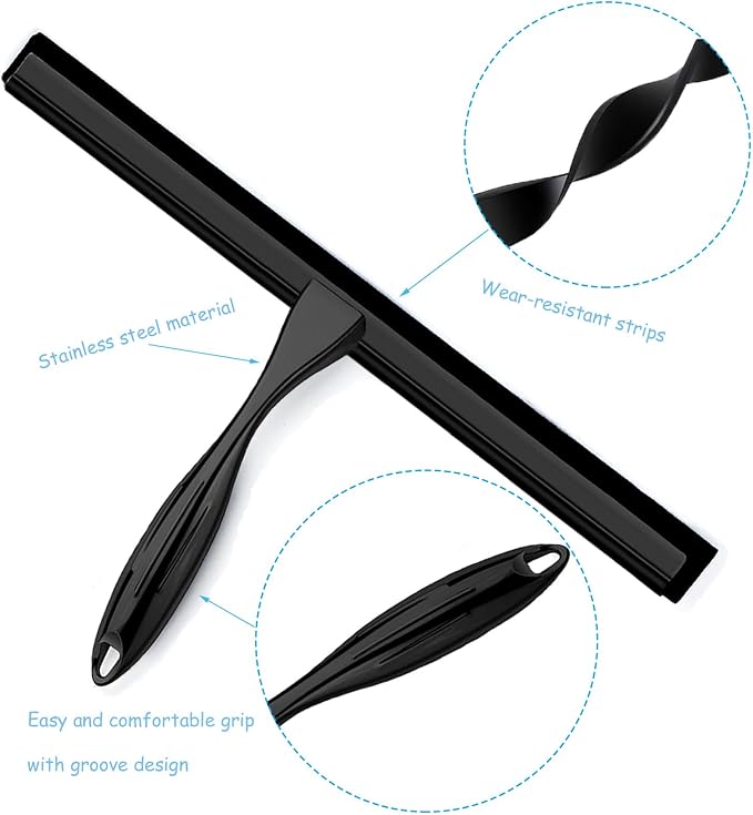 Shower Squeegee for Glass Doors, 12 Inches Bathroom Squeegee - Image 3