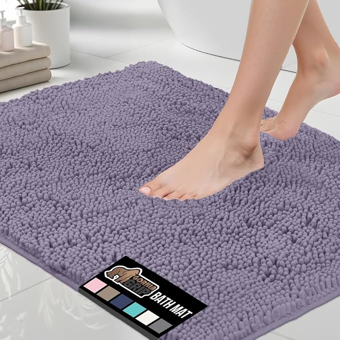GORILLA GRIP Bath Rug Mat 36x24 Thick Soft Absorbent Chenille, Quick Dry by GorillaGrip