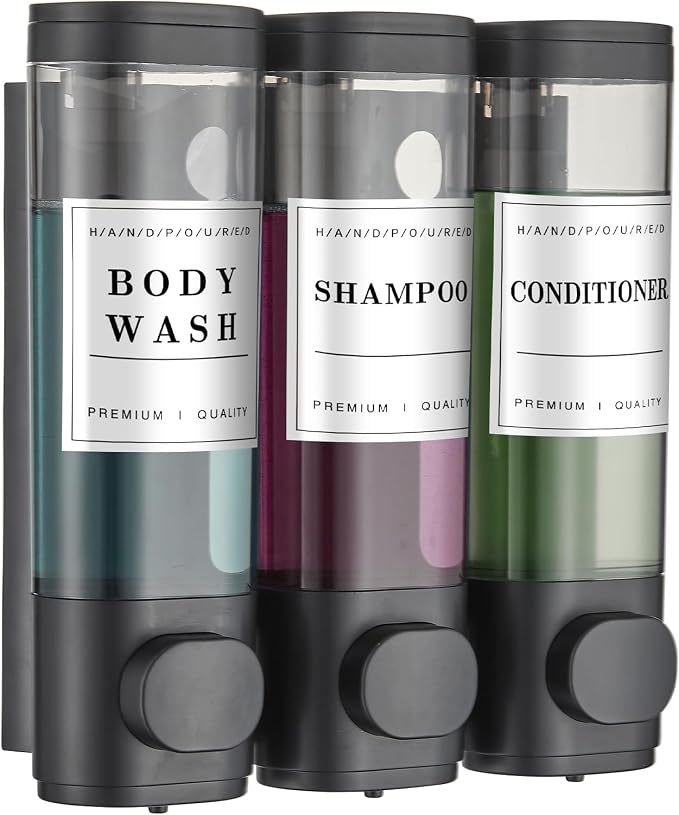 Shower Soap Dispenser Wall Mounted No Drill Shampoo Dispenser - Image 3