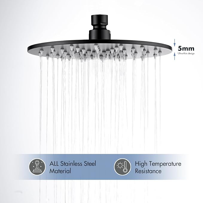 Rainfall Shower Head, MEDIOMI Rain Shower Head Set - Image 6