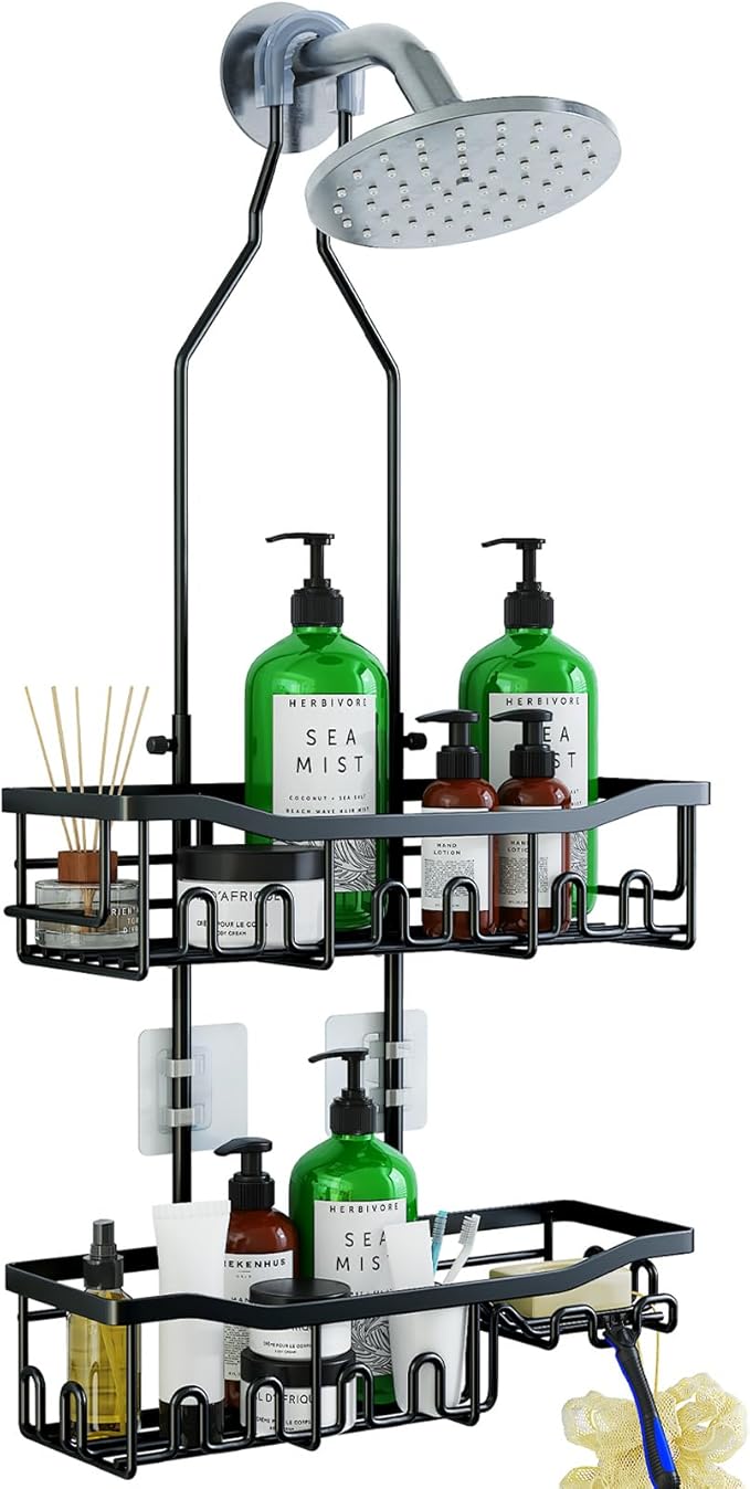 Upgraded Extended Length Shower Organizer by Joqixon